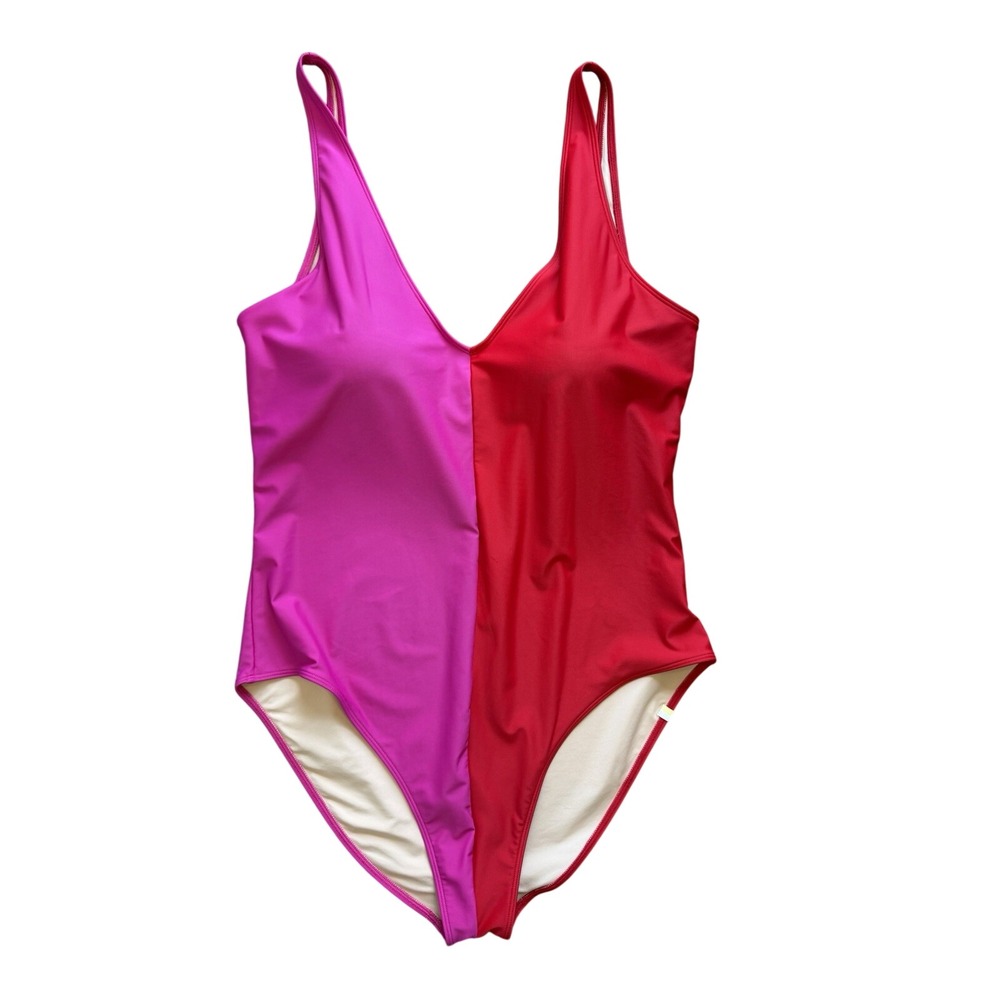 SUMMERSALT Lava the Split Backflip One Piece Swimsuit Red Pink Size 20